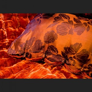 Kuddfodral Vattenhyacint cognac